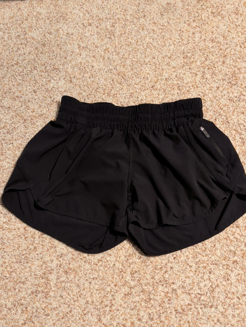 lululemon athletica Black Women's Athletic Shorts with Zipper Pocket